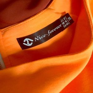 Orange ponte sheath dress